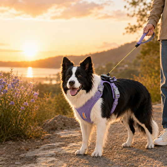 Paws in Awe 2-in-1 No Pull Dog Harness with Built-in Retractable Leash - Safe & Comfortable Control for Daily Walks & Outdoor Adventures image 1
