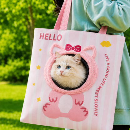Paws in Awe Portable Small Pet Travel Tote Bag for Daily Outings - Lightweight Peek-Out Carrier for Cats & Puppies Under 6.6 lb image 10