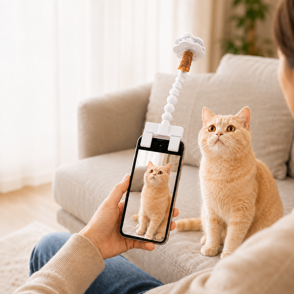 Paws in Awe Pet Selfie Clip for Cat & Dog Photos - Treat Holder Phone Attachment for Pets That Won't Look image 11