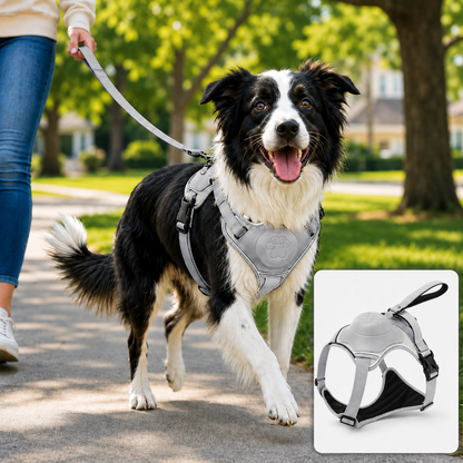 Paws in Awe No-Pull Reflective Dog Harness with Built-In Retractable Leash for Safer Daily Walks image 12