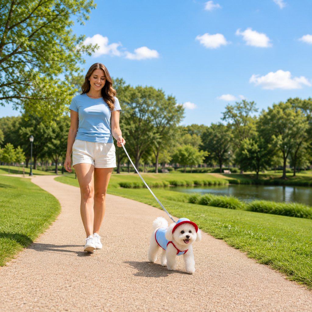 Paws in Awe Dog Cooling Vest and Sun Hat Set – Keep your dog cool and comfortable during hot summer walks. image 5