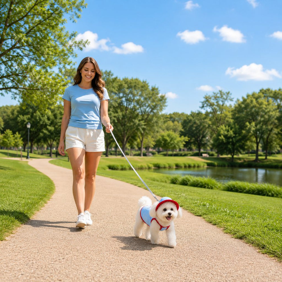 Paws in Awe Dog Cooling Vest and Sun Hat Set – Keep your dog cool and comfortable during hot summer walks. image 5