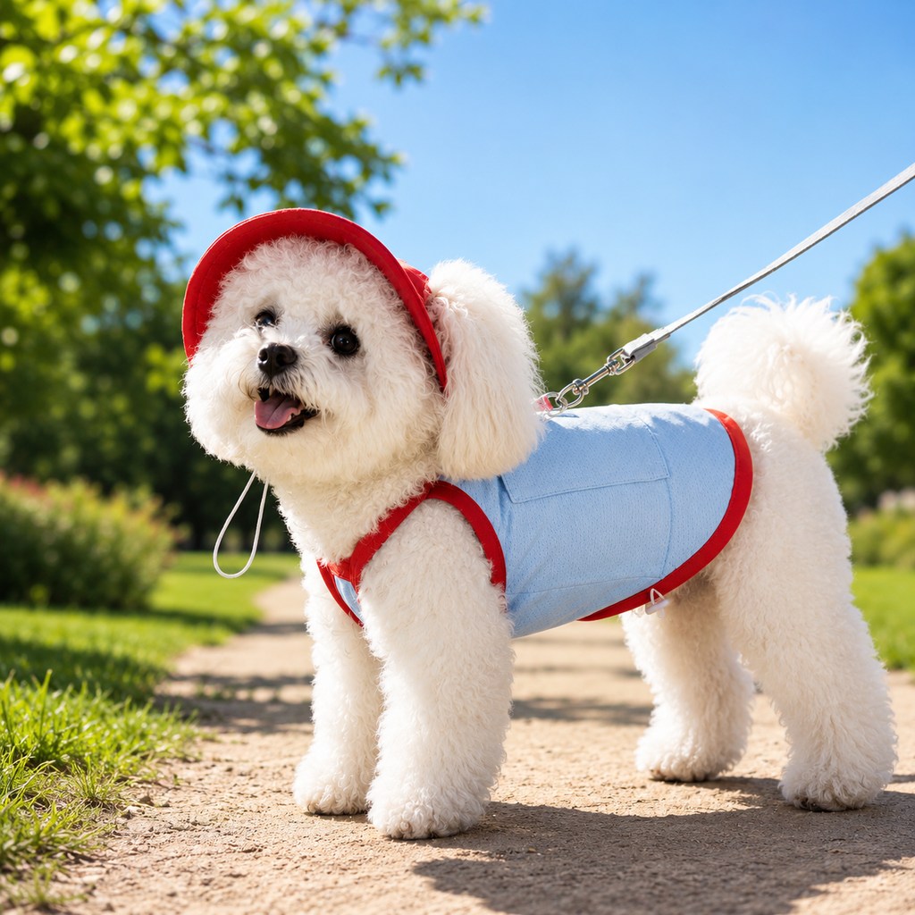 Paws in Awe Dog Cooling Vest and Sun Hat Set – Keep your dog cool and comfortable during hot summer walks. image 12