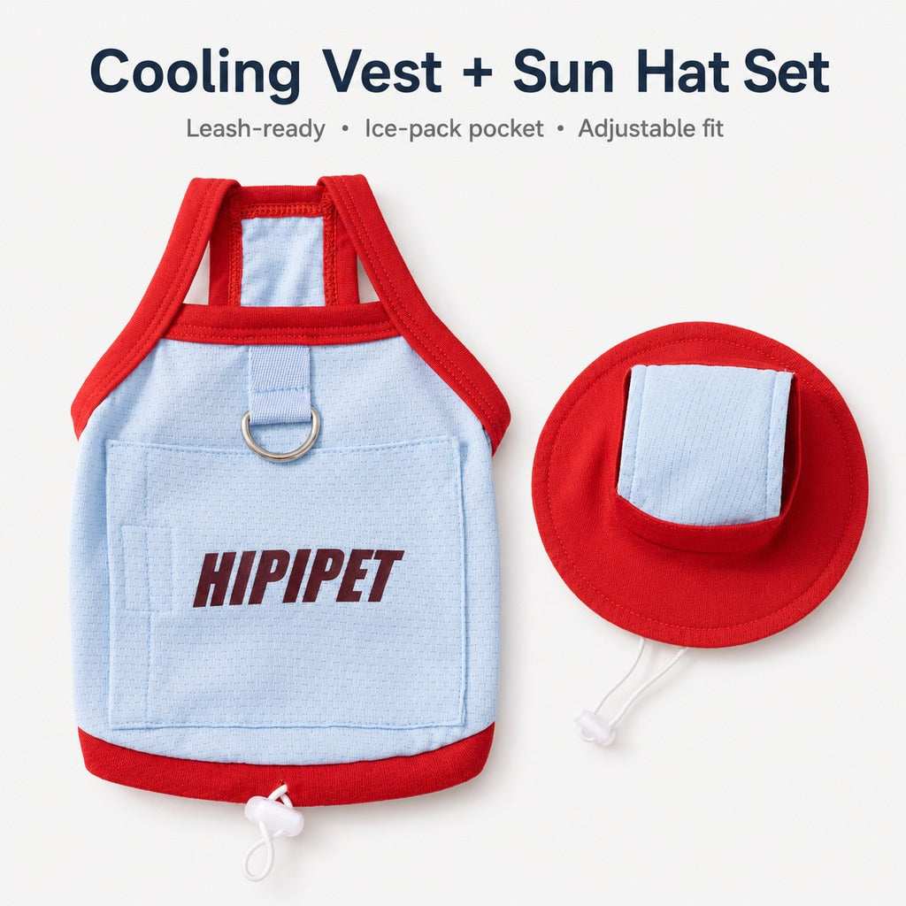 Paws in Awe Dog Cooling Vest and Sun Hat Set – Keep your dog cool and comfortable during hot summer walks. image 8
