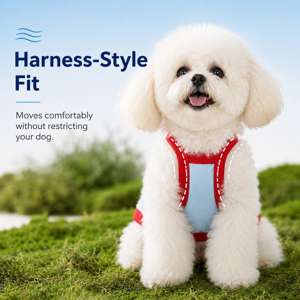 Paws in Awe Dog Cooling Vest and Sun Hat Set – Keep your dog cool and comfortable during hot summer walks. image 4