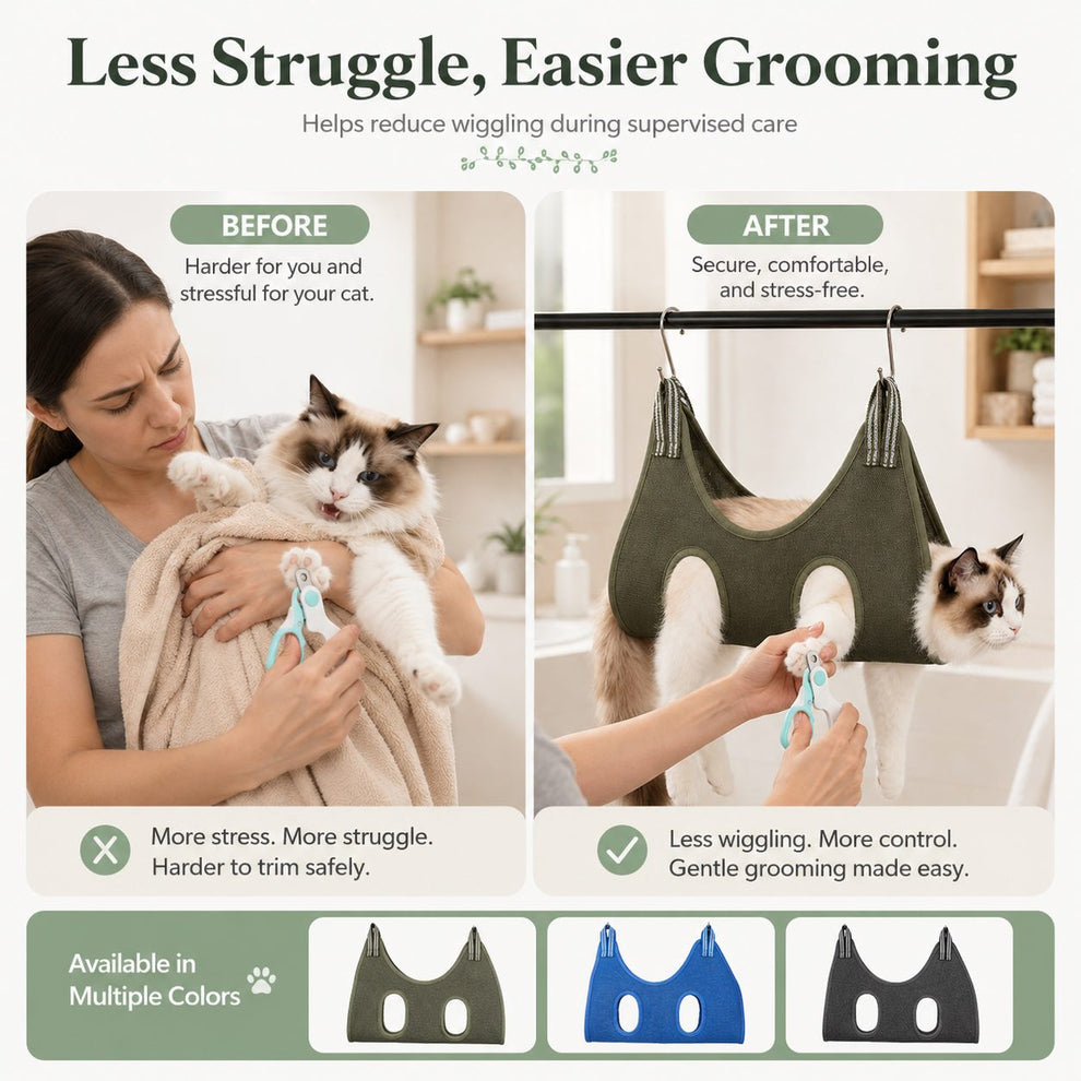 Paws in Awe Pet Grooming Sling Bag for Cats & Small Dogs - Easier Nail Trims, Paw Care & Bath Time at Home image 2