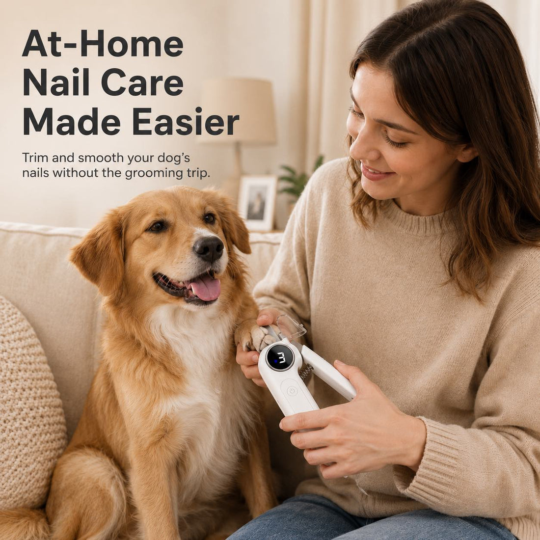 Paws in Awe 2-in-1 Pet Electric Nail Clipper & Grinder with LED Light