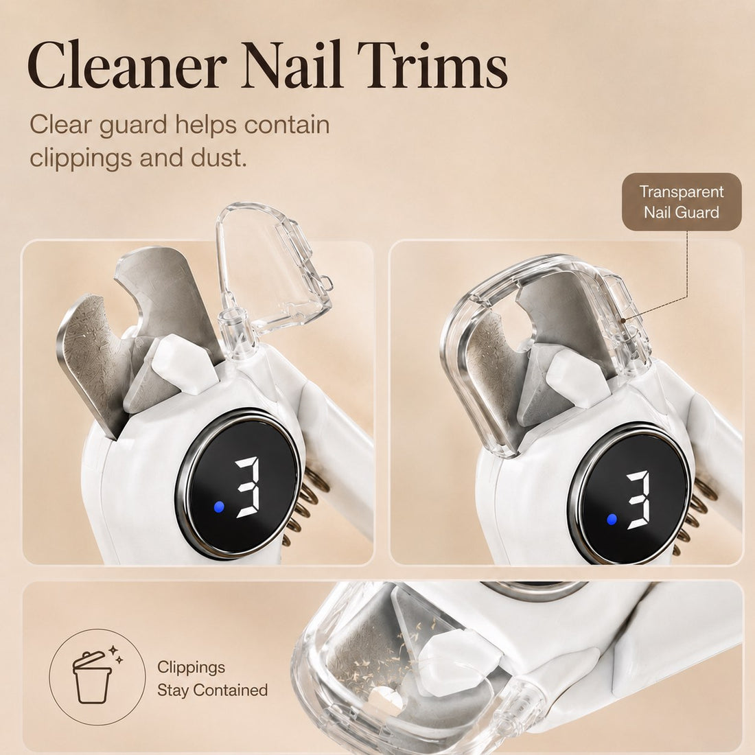 Paws in Awe 2-in-1 Pet Electric Nail Clipper & Grinder with LED Light