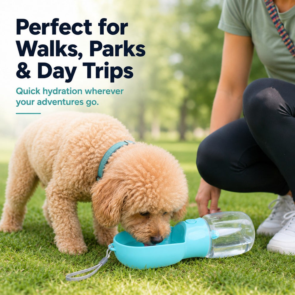 Paws in Awe Portable 2-in-1 Pet Water & Food Bottle – Keep Dogs Hydrated & Fed on Walks, Hiking, or Travel image 2