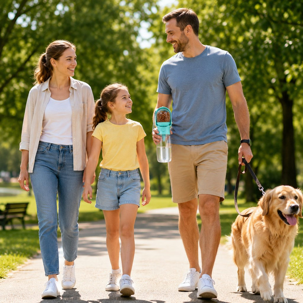Paws in Awe Portable 2-in-1 Pet Water & Food Bottle – Keep Dogs Hydrated & Fed on Walks, Hiking, or Travel image 5