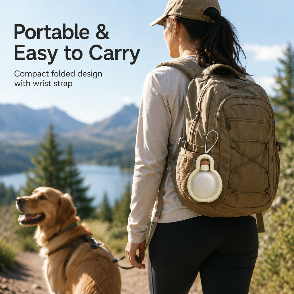 Paws in Awe Portable Pet Water Bottle for Dogs & Cats – 500ml Gravity Water Dispenser Bowl for Camping, Walks & Outdoor Travel image 4