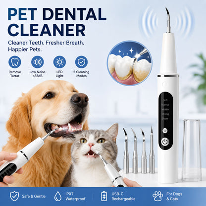 Paws in Awe Ultrasonic Pet Dental Cleaner for Dogs & Cats – At-Home Tartar Care for Fresher Breath Between Vet Visits image 1
