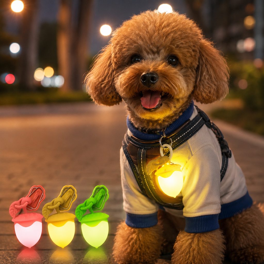Paws in Awe AcornGlow USB-C Rechargeable Pet Safety Light for Night Walks - Clip-On Acorn LED Charm for Collars, Harnesses & Leashes to Help Dogs Stay Visible After Dark image 11