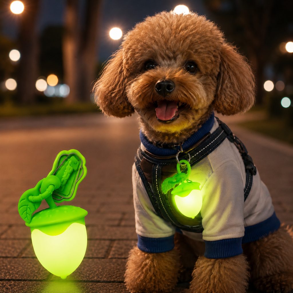 Paws in Awe AcornGlow USB-C Rechargeable Pet Safety Light for Night Walks - Clip-On Acorn LED Charm for Collars, Harnesses & Leashes to Help Dogs Stay Visible After Dark image 16