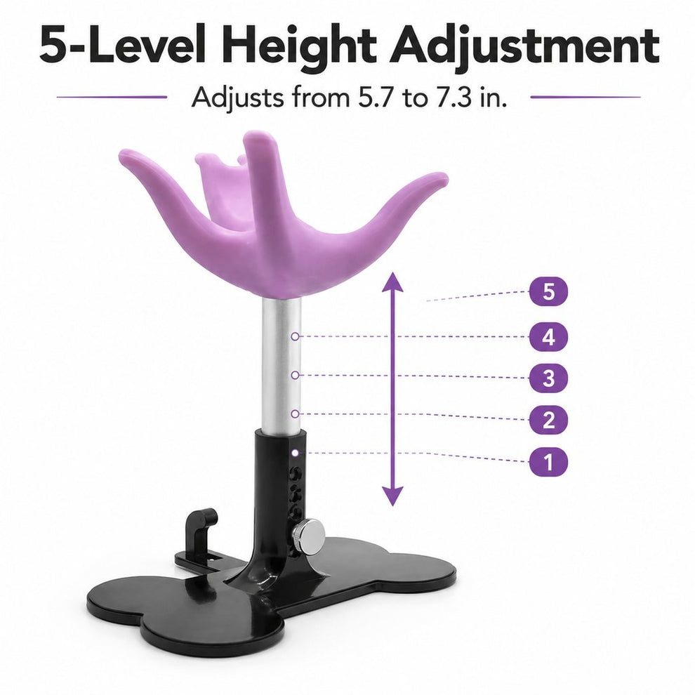 Five level height adjustment dog grooming support stand