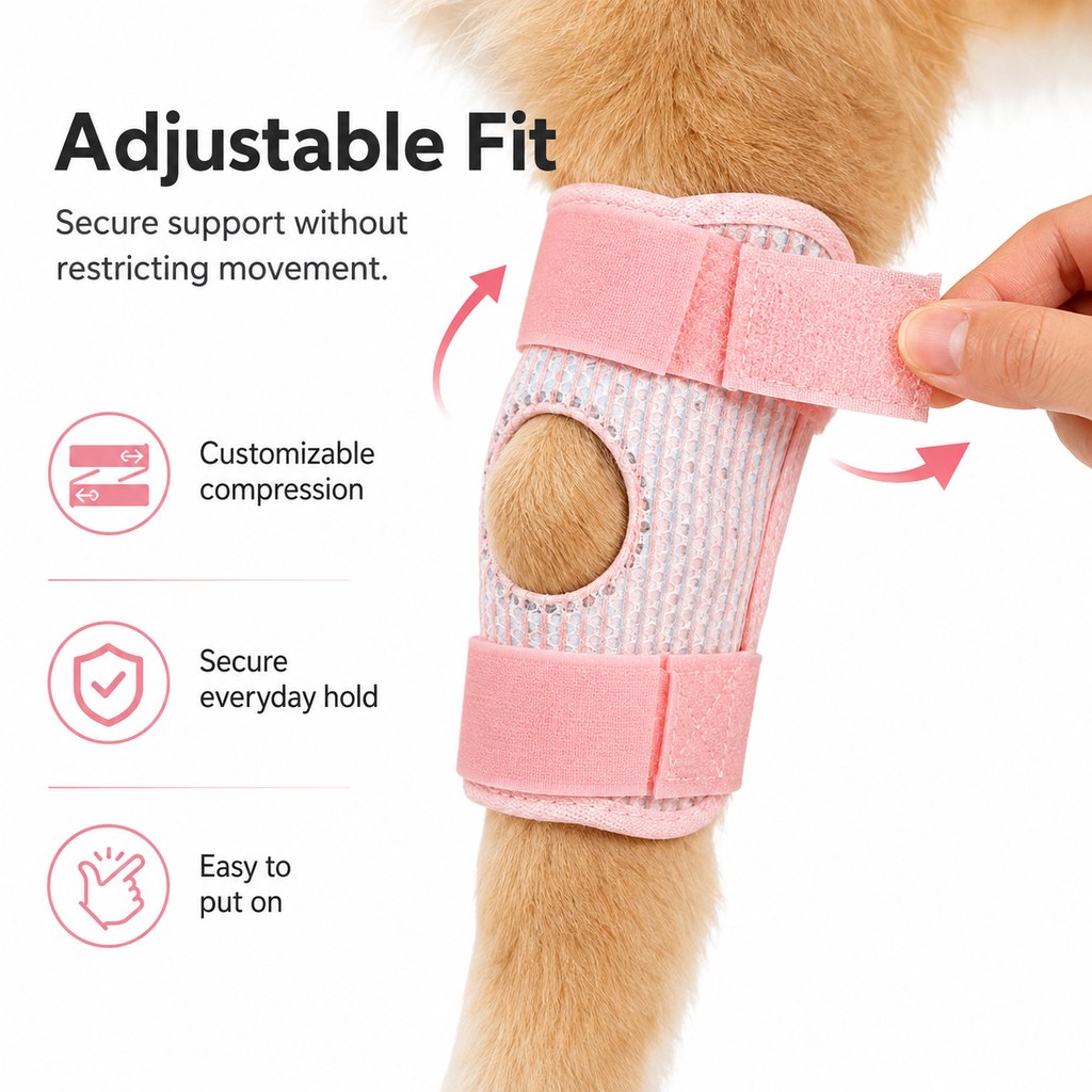 Paws in Awe Dog Knee Support Brace for Front & Rear Legs - Adjustable Joint Support Sleeve for Senior Dogs, Active Dogs & Everyday Mobility Assistance image 4