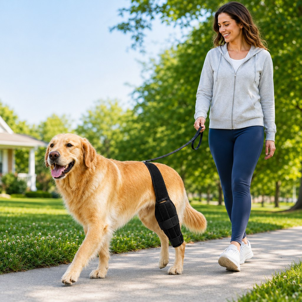 Paws in Awe Adjustable Dog Leg Support Brace for Daily Walks - Support for Weak Front or Hind Legs image 1
