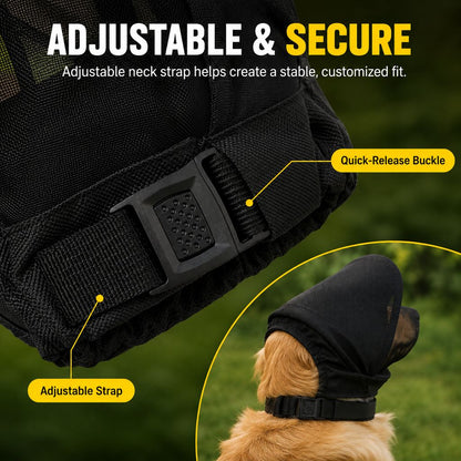 Paws in Awe Breathable Anti-Scavenging Dog Muzzle for Walks - Mesh Hood Helps Block Food Scraps & Trash image 5