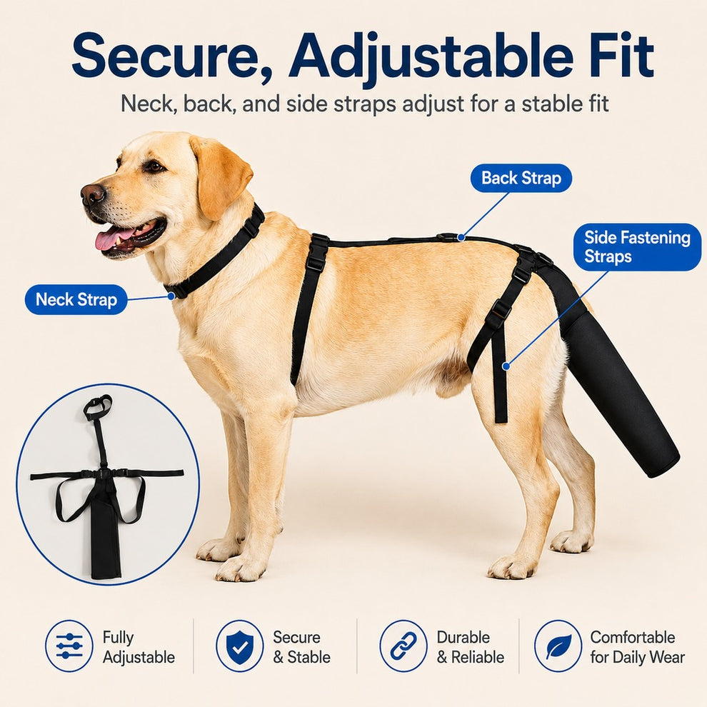 Paws in Awe Adjustable Dog Tail Protector for Recovery & Daily Walks - Padded Guard for Sensitive Tails image 5