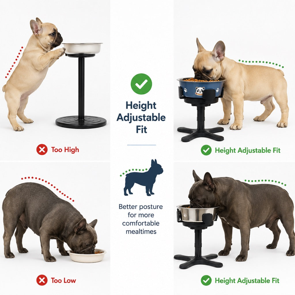 Adjustable elevated dog bowl product details