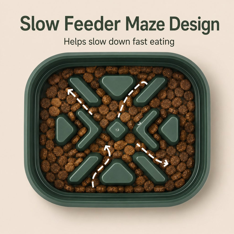 Paws in Awe Adjustable Elevated Slow Feeder Pet Bowl for Cats & Small Dogs - Less Mess, Slower Meals & Easy Cleaning image 5