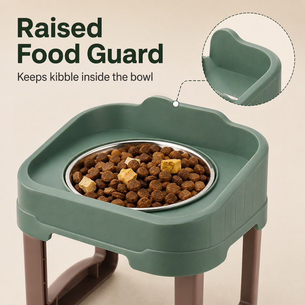 Paws in Awe Adjustable Elevated Slow Feeder Pet Bowl for Cats & Small Dogs - Less Mess, Slower Meals & Easy Cleaning image 7
