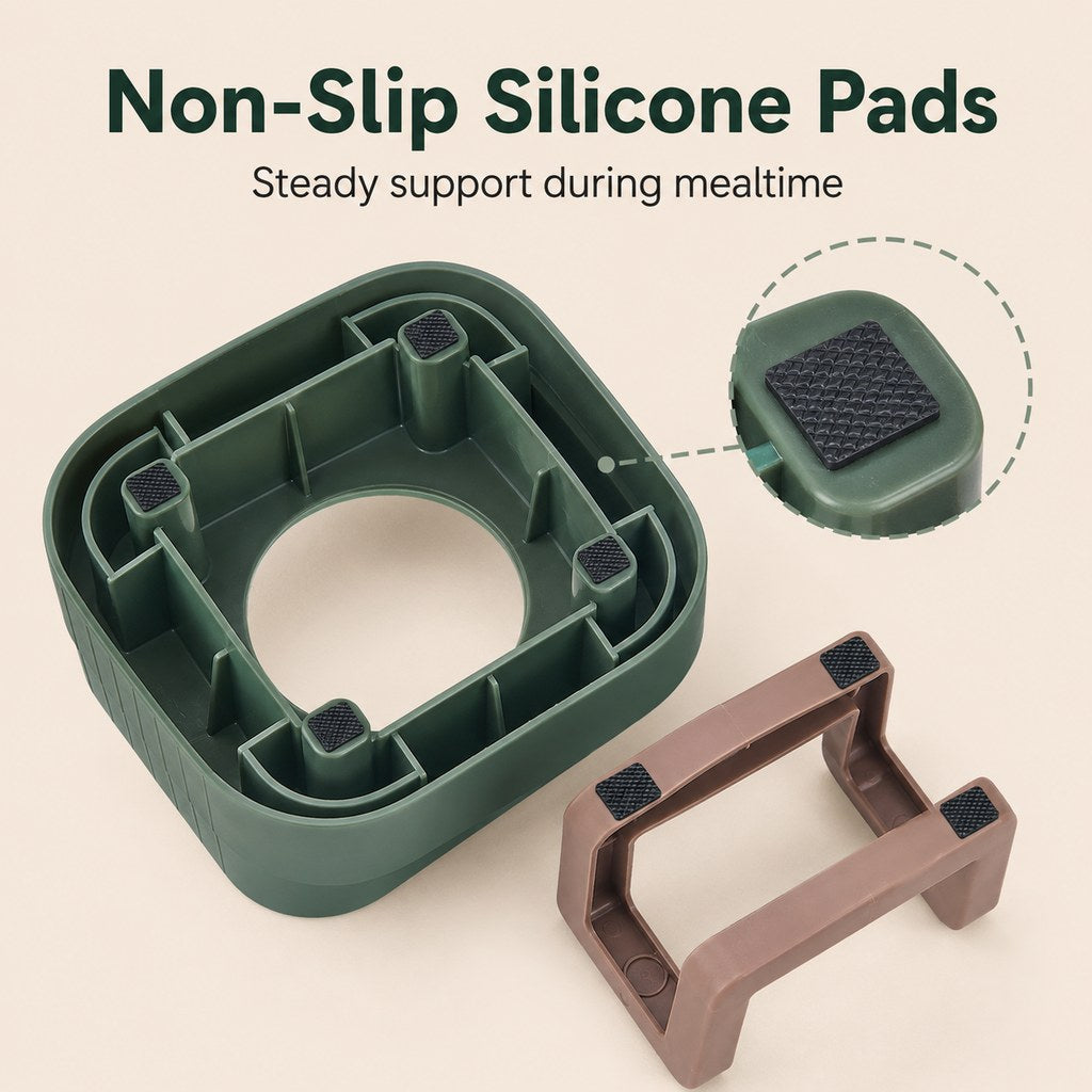 Paws in Awe Adjustable Elevated Slow Feeder Pet Bowl for Cats & Small Dogs - Less Mess, Slower Meals & Easy Cleaning image 10