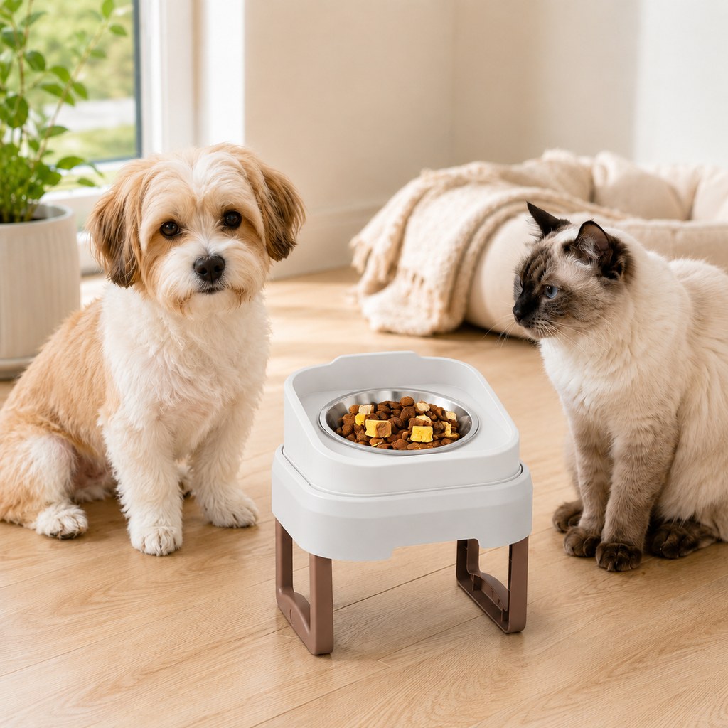 Paws in Awe Adjustable Elevated Slow Feeder Pet Bowl for Cats & Small Dogs - Less Mess, Slower Meals & Easy Cleaning image 11