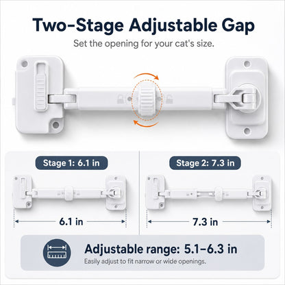 Paws in Awe Adjustable Pet Door Latch for Litter Rooms - Let Cats In & Help Keep Dogs Out image 5