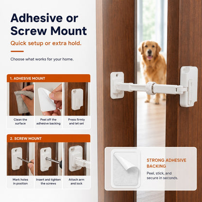 Paws in Awe Adjustable Pet Door Latch for Litter Rooms - Let Cats In & Help Keep Dogs Out image 6