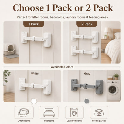 Paws in Awe Adjustable Pet Door Latch for Litter Rooms - Let Cats In & Help Keep Dogs Out image 8