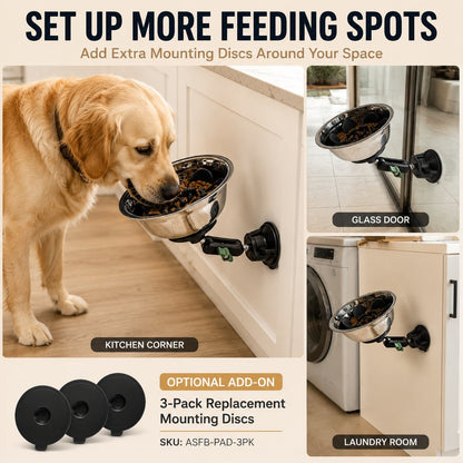 Paws in Awe Adjustable Suction-Mount Slow Feeder Bowl for French Bulldogs, Cats & Small-to-Medium Dogs - Floor or Vertical Setup Helps Reduce Sliding image 8