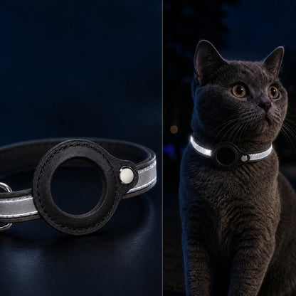 Paws in Awe AirTag-Compatible Reflective Pet Tracking Collar for Cats & Small Dogs - Secure Holder for Outdoor Adventures & Night Visibility image 10