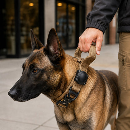 AirTag-compatible tactical dog collar size guide