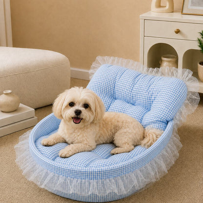 Paws in Awe All-Season Bolster Pet Bed for Cats & Small Dogs - Cushioned Indoor Lounger with Raised Sides image 10
