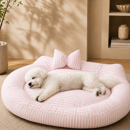 Paws in Awe All-Season Bolster Pet Bed with Pillow for Cats & Small Dogs - Soft Raised-Edge Support for Indoor Naps image 10