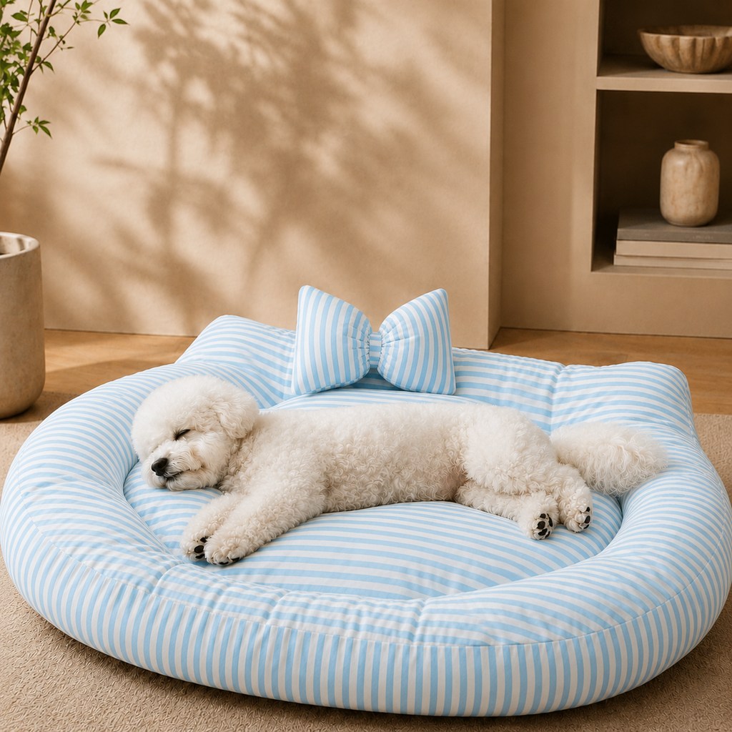 Paws in Awe All-Season Bolster Pet Bed with Pillow for Cats & Small Dogs - Soft Raised-Edge Support for Indoor Naps image 9
