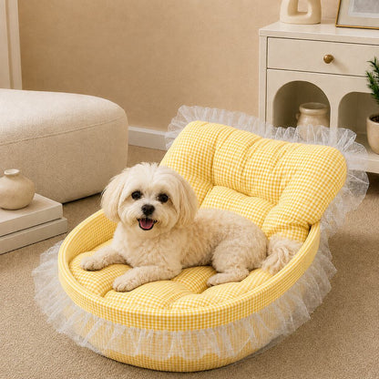 Paws in Awe All-Season Bolster Pet Bed for Cats & Small Dogs - Cushioned Indoor Lounger with Raised Sides image 12