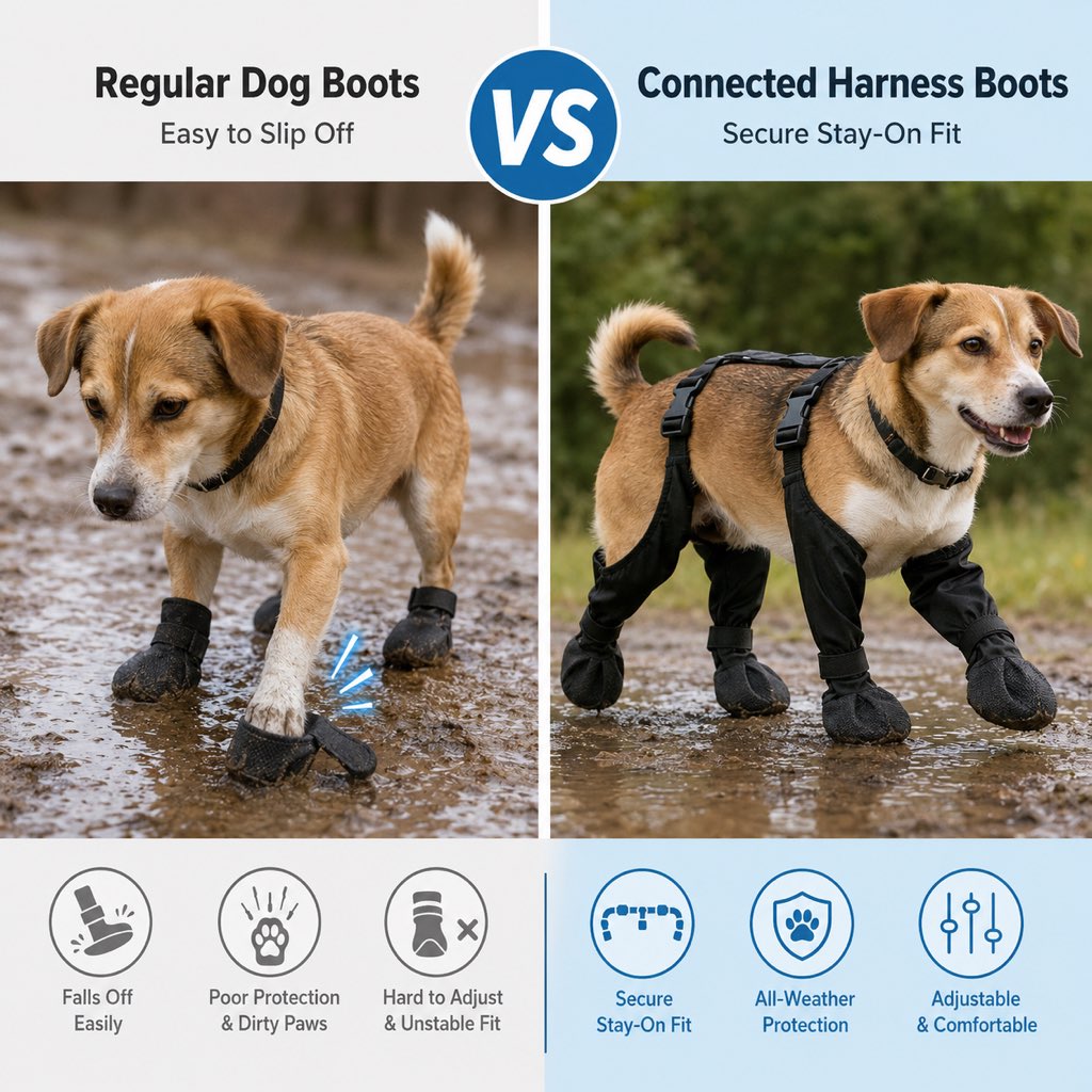 All-season dog boots for outdoor walks and trails
