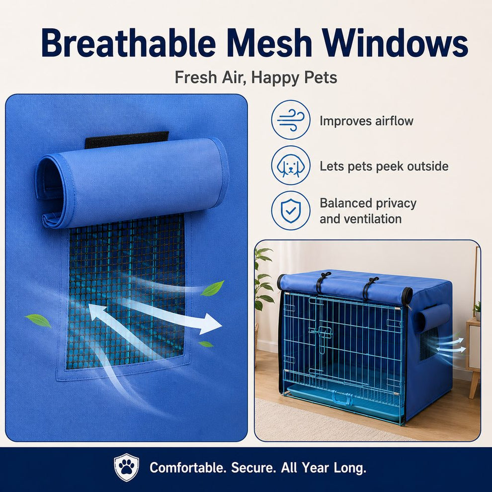 Paws in Awe All-Weather Dog Crate Cover for Home, Patio & Camping - Privacy, Wind & Light Rain Protection image 4