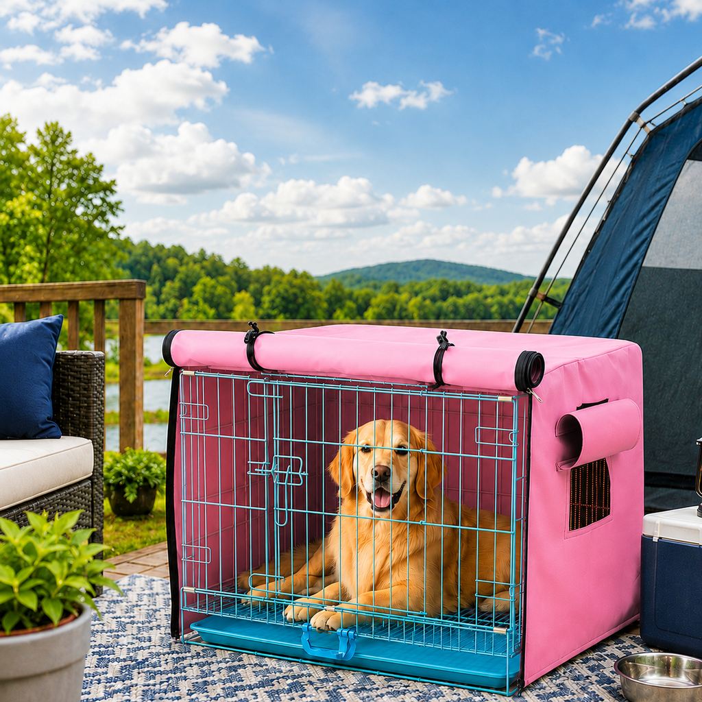 Paws in Awe All-Weather Dog Crate Cover for Home, Patio & Camping - Privacy, Wind & Light Rain Protection image 10