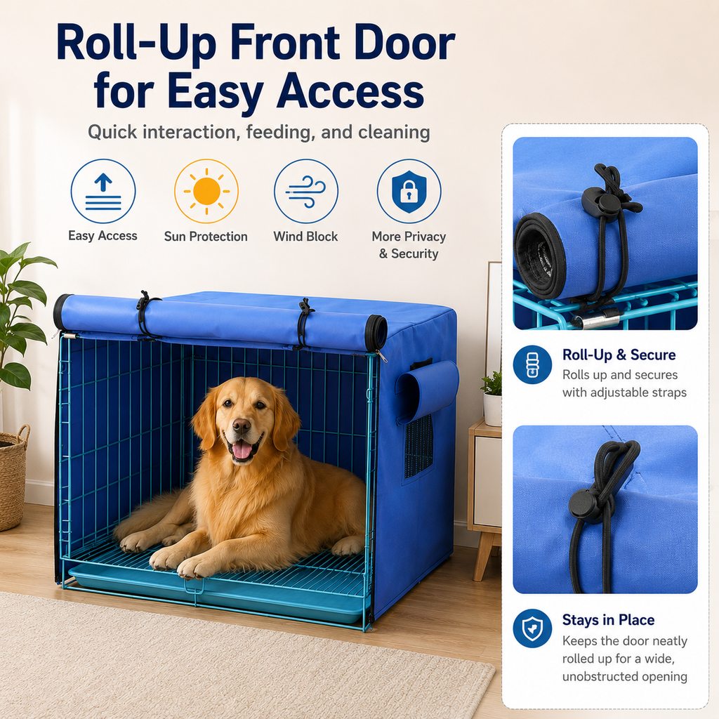 Paws in Awe All-Weather Dog Crate Cover for Home, Patio & Camping - Privacy, Wind & Light Rain Protection image 8