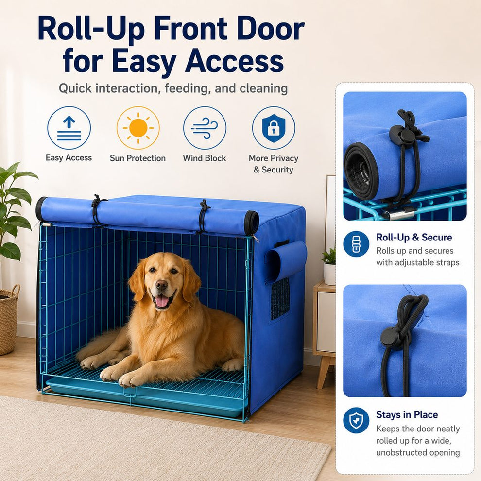Paws in Awe All-Weather Dog Crate Cover for Home, Patio & Camping - Privacy, Wind & Light Rain Protection image 8