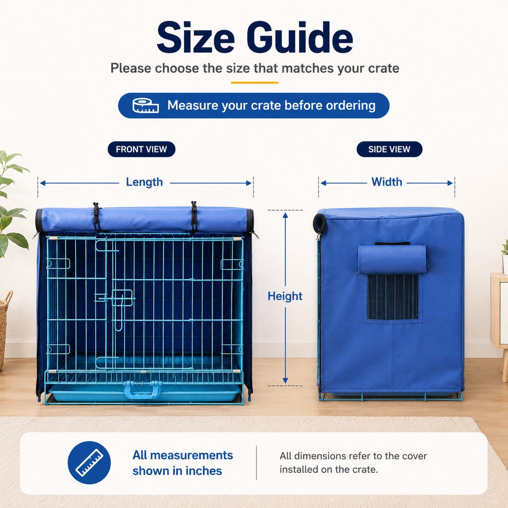 Paws in Awe All-Weather Dog Crate Cover for Home, Patio & Camping - Privacy, Wind & Light Rain Protection image 9