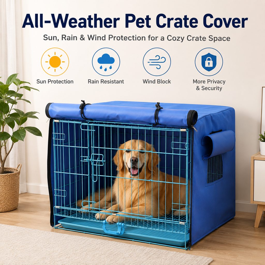 Paws in Awe All-Weather Dog Crate Cover for Home, Patio & Camping - Privacy, Wind & Light Rain Protection image 5