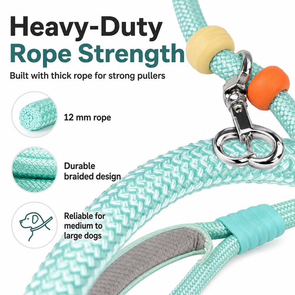 Paws in Awe Anti-Choke Dog Leash for Everyday Walks - Padded Neck Protection & Better Control for Pullers image 4