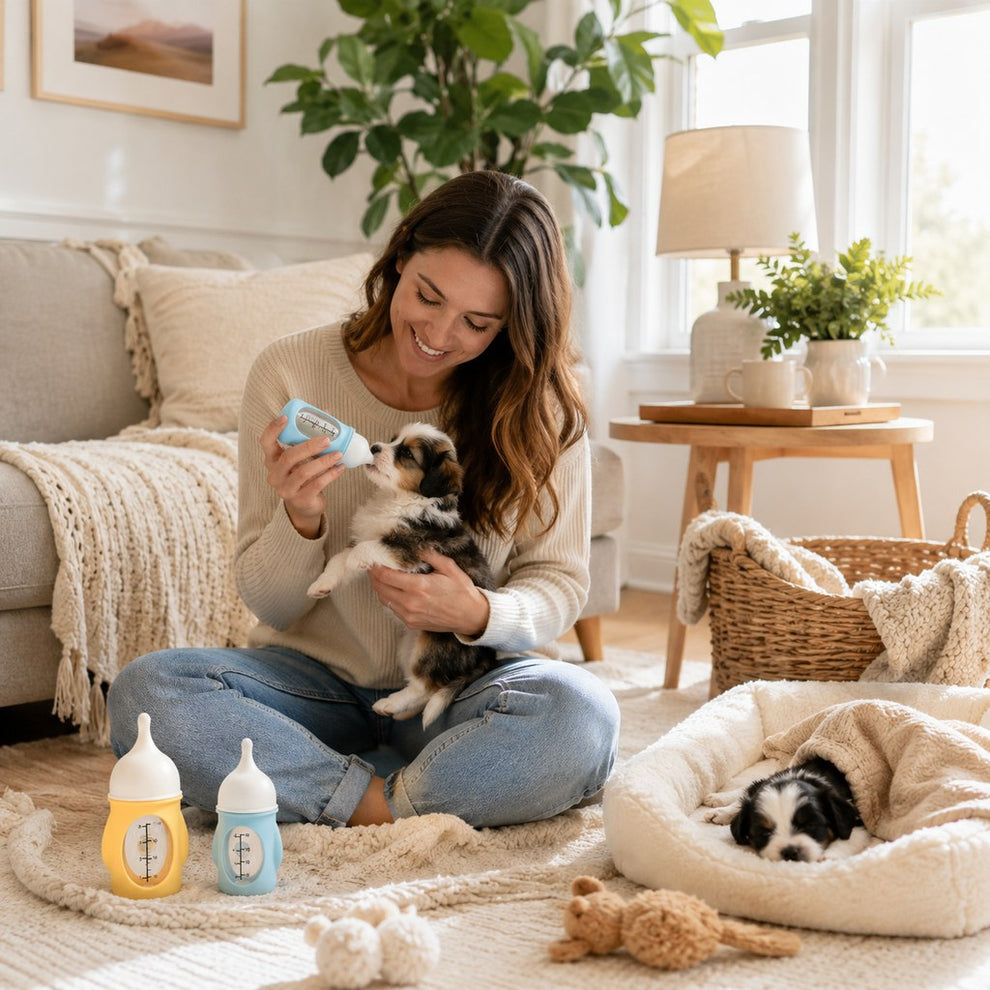 Paws in Awe Newborn Puppy & Kitten Nursing Bottle – Anti-Choke Silicone Pet Feeder for Safe, Gentle Milk Feeding at Home image 3