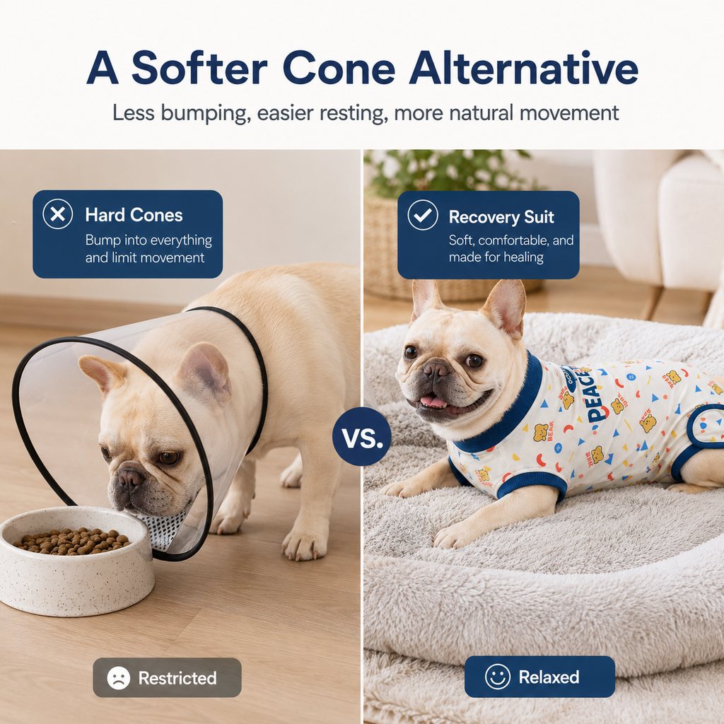 Paws in Awe Dog Recovery Suit for Post-Surgery Belly Protection - Soft Cone Alternative Onesie for Spay, Neuter & Anti-Lick Care image 3