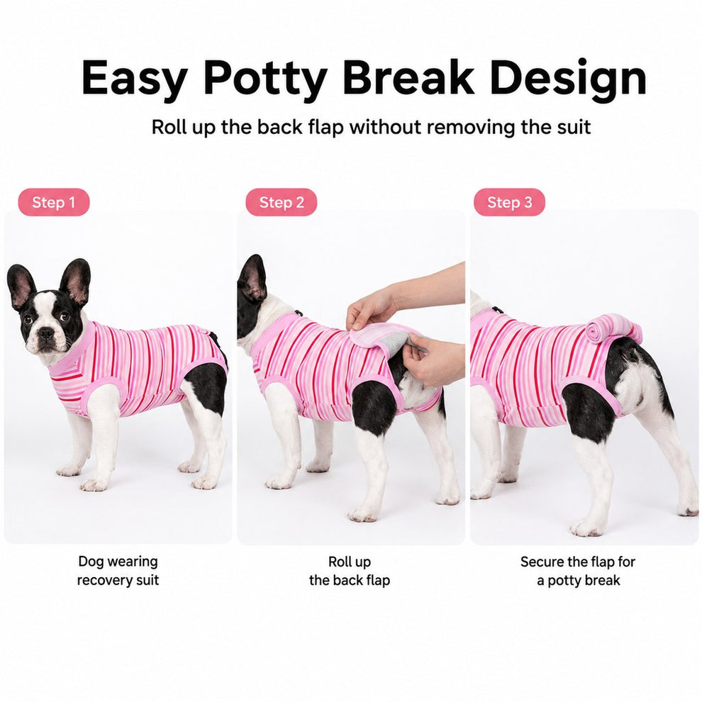 Paws in Awe Breathable Dog Recovery Suit for Spay & Neuter Recovery, Soft Cone Alternative Onesie to Help Reduce Licking After Surgery image 7