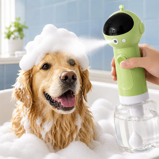 Paws in Awe AstroFoam Pet Bath Bubble Maker for Home Dog Baths - One-Press Dense Foam Sprayer for Less Hand-Scrubbing & Cleaner Bath Time image 1